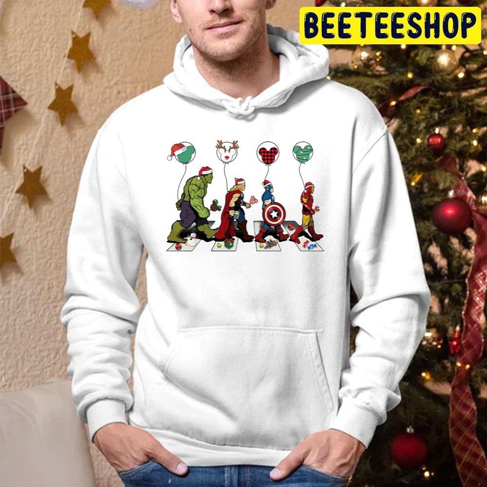 Christmas Marvel Character Hulk Thor Captain America Iron Man Trending Unisex Hoodie Christmas Marvel Character Hulk Thor Captain America Iron Man Trending Unisex Hoodie