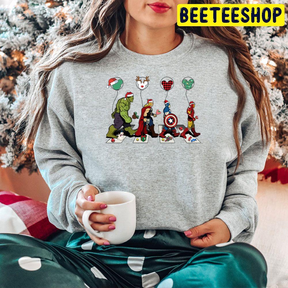Christmas Marvel Character Hulk Thor Captain America Iron Man Trending Unisex Hoodie Christmas Marvel Character Hulk Thor Captain America Iron Man Trending Unisex Hoodie
