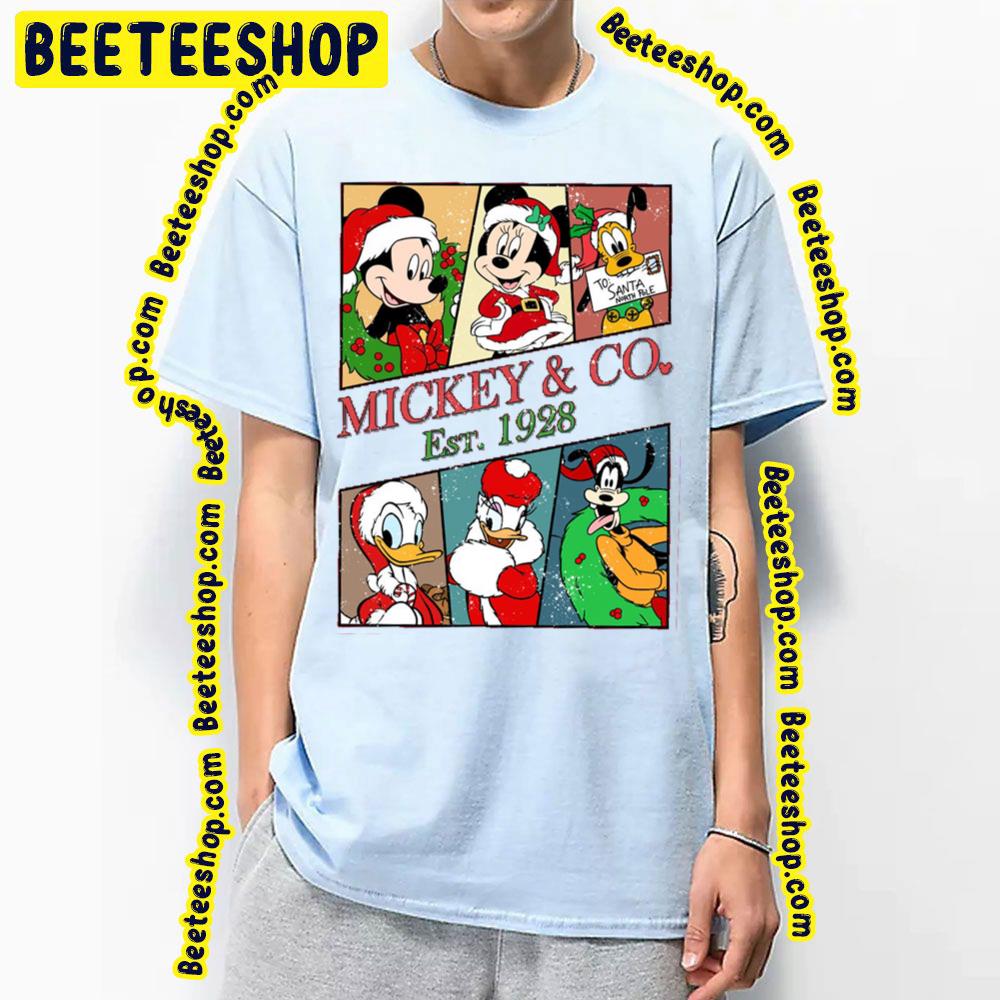 Christmas Mickey And Co Est 1928 Disney Characters Trending Unisex T-Shirt Christmas Mickey And Co Est 1928 Disney Characters Trending Unisex T-Shirt