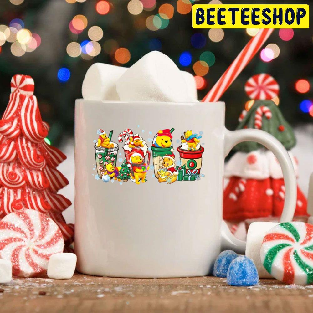 Christmas Pooh Coffee Cup Trending Unisex Hoodie Christmas Pooh Coffee Cup Trending Unisex Hoodie