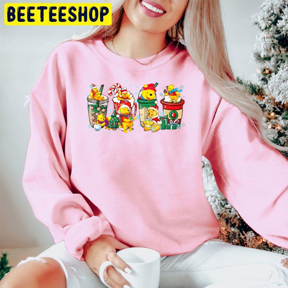 Christmas Pooh Coffee Cup Trending Unisex Hoodie Christmas Pooh Coffee Cup Trending Unisex Hoodie