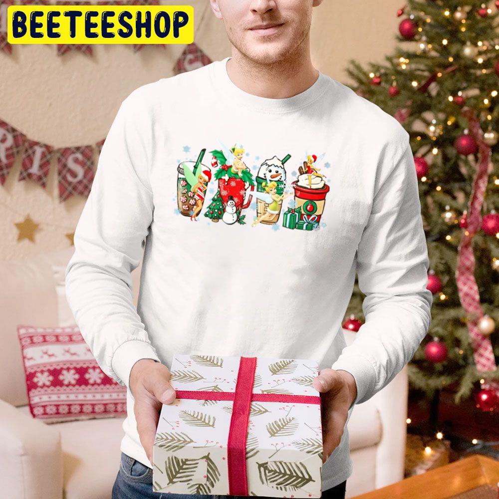 Christmas Tinkerbell Coffee Latte Snowman Trending Unisex Hoodie Christmas Tinkerbell Coffee Latte Snowman Trending Unisex Hoodie