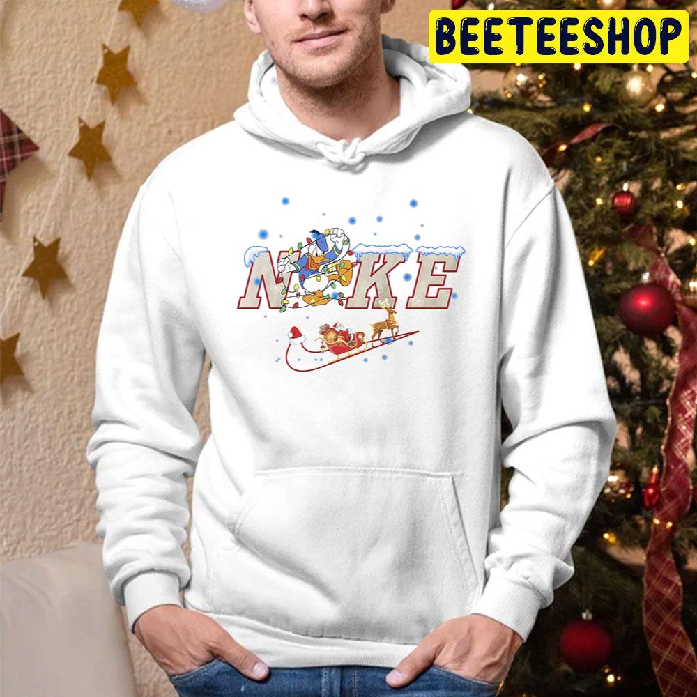 Cute Donald Nike Logo Mickey Mouse Christmas Trending Unisex Hoodie Cute Donald Nike Logo Mickey Mouse Christmas Trending Unisex Hoodie