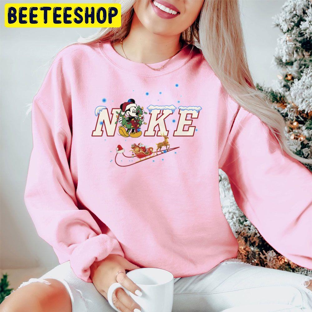 Cute Mickey Nike Logo Mouse Christmas Trending Unisex Hoodie Cute Mickey Nike Logo Mouse Christmas Trending Unisex Hoodie