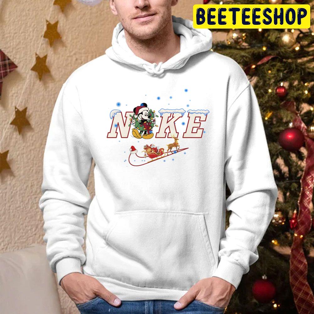 Cute Mickey Nike Logo Mouse Christmas Trending Unisex Hoodie Cute Mickey Nike Logo Mouse Christmas Trending Unisex Hoodie