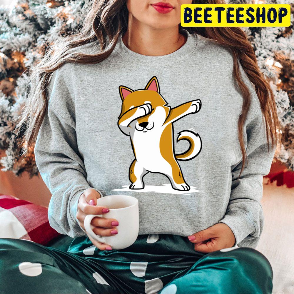 Dabbing Shiba Inu Funny Kawaii Art Trending Unisex Hoodie Dabbing Shiba Inu Funny Kawaii Art Trending Unisex Hoodie