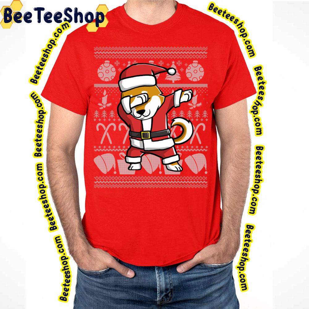 Dabbing Shiba Inu Merry Christmas Santa Claus Graphic Trending Unisex T-Shirt Dabbing Shiba Inu Merry Christmas Santa Claus Graphic Trending Unisex T-Shirt