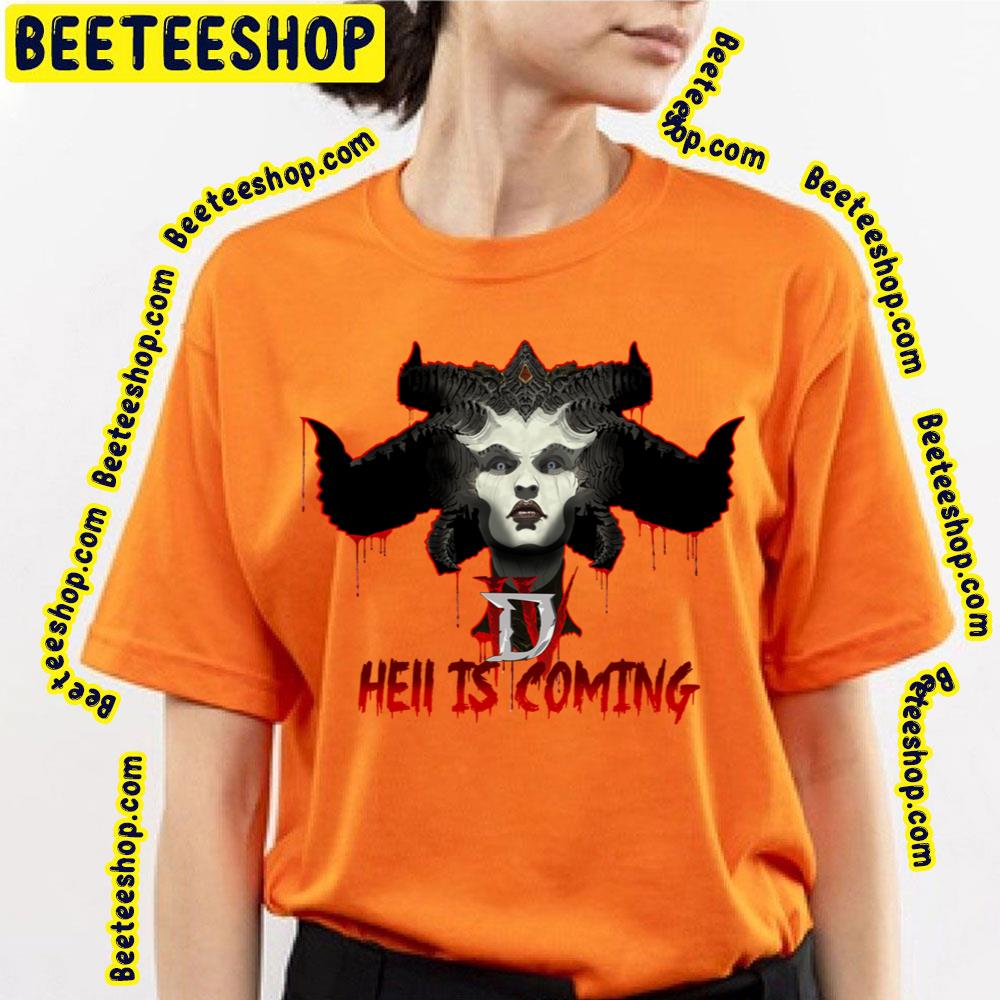 Diablo 4 Game 2023 Hell Is Coming Trending Unisex T-Shirt Diablo 4 Game 2023 Hell Is Coming Trending Unisex T-Shirt