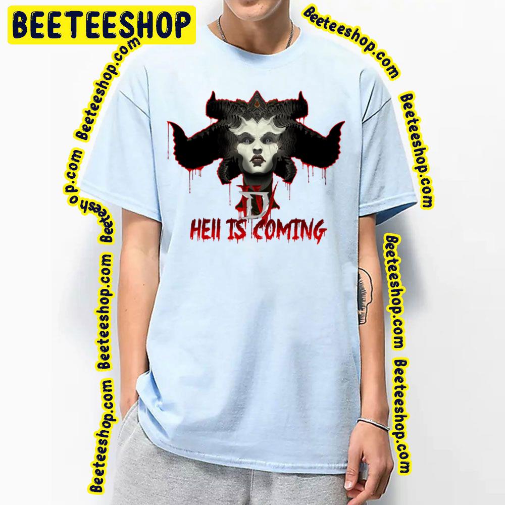 Diablo 4 Game 2023 Hell Is Coming Trending Unisex T-Shirt Diablo 4 Game 2023 Hell Is Coming Trending Unisex T-Shirt