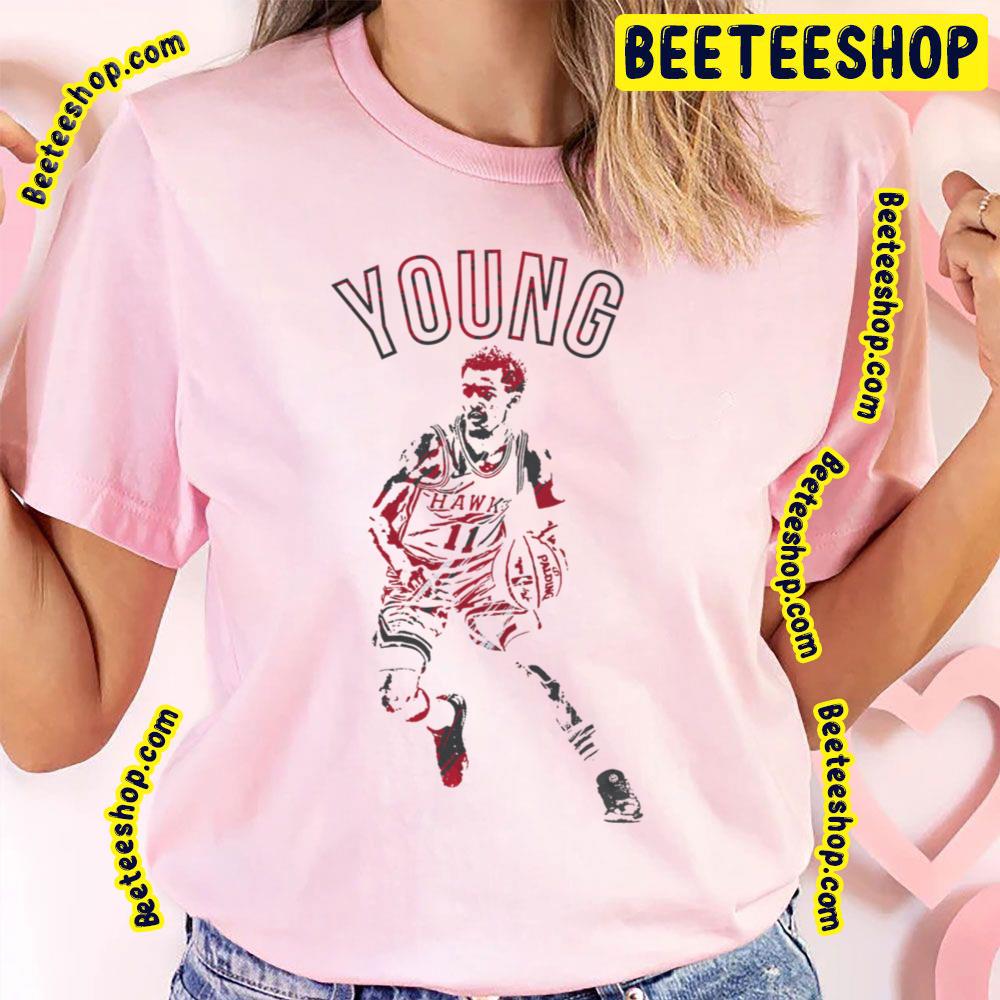 Digital Art Of Trae Young Vintage Graphic Basketball Trending Unisex T-Shirt Digital Art Of Trae Young Vintage Graphic Basketball Trending Unisex T-Shirt