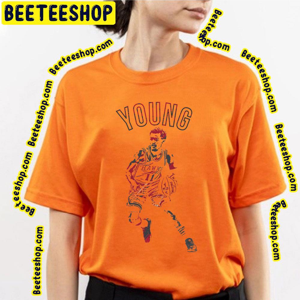 Digital Art Of Trae Young Vintage Graphic Basketball Trending Unisex T-Shirt Digital Art Of Trae Young Vintage Graphic Basketball Trending Unisex T-Shirt