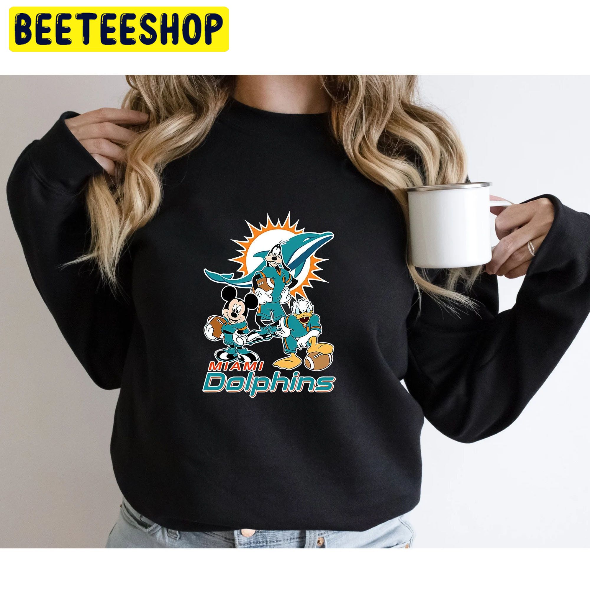 Disney X Miami Dolphins Disney Football Fans Trending Unisex Shirt Disney X Miami Dolphins Disney Football Fans Trending Unisex Shirt
