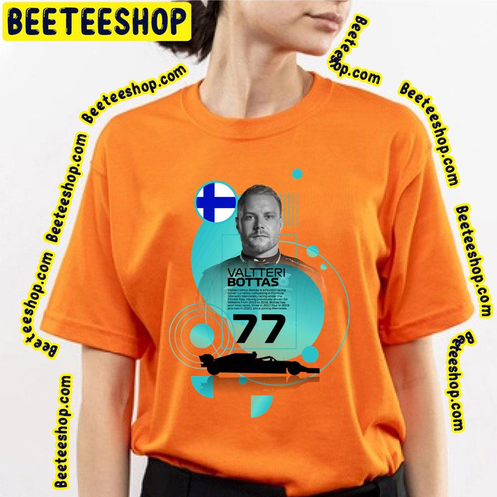 F1 Valtteri Bottas Racing 77 Cool Face Vintage Retro Art Trending Unisex T-Shirt F1 Valtteri Bottas Racing 77 Cool Face Vintage Retro Art Trending Unisex T-Shirt