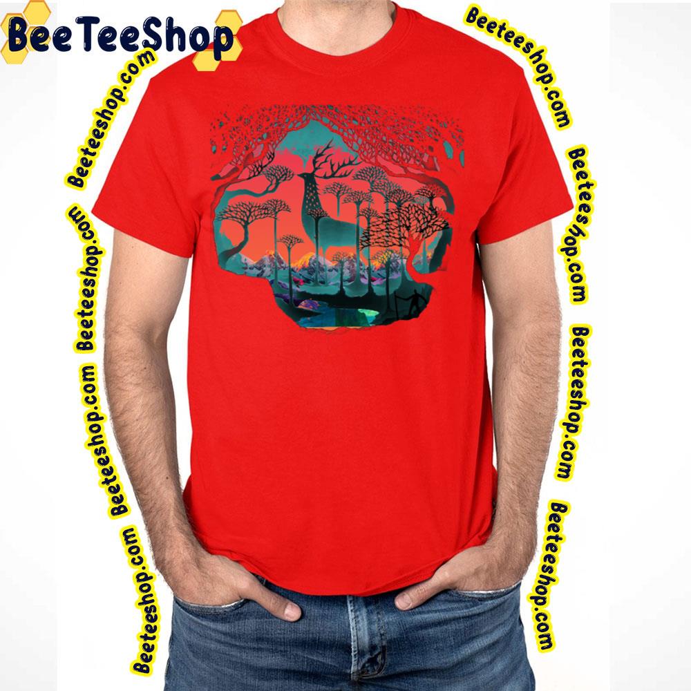 Forest Spirit Woodland Illustration Colorful Trending Unisex T-Shirt Forest Spirit Woodland Illustration Colorful Trending Unisex T-Shirt