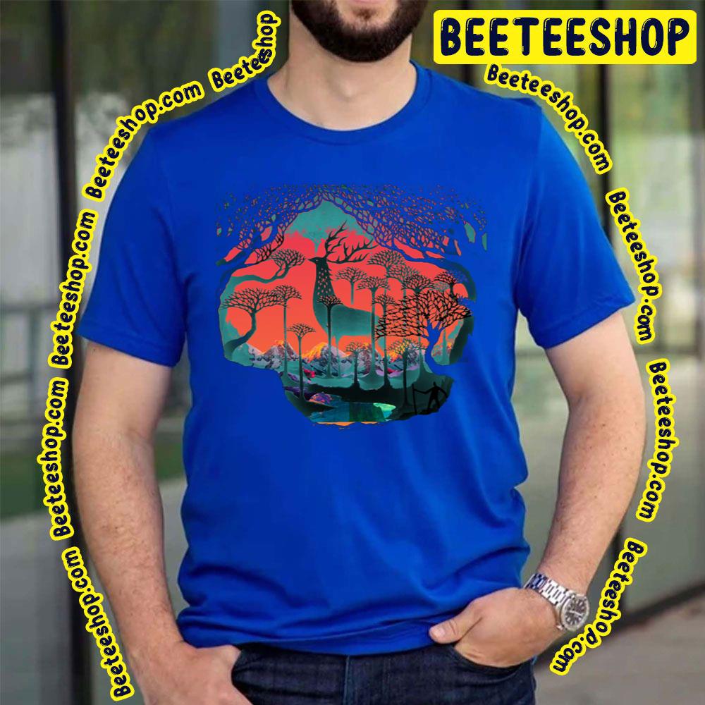 Forest Spirit Woodland Illustration Colorful Trending Unisex T-Shirt Forest Spirit Woodland Illustration Colorful Trending Unisex T-Shirt