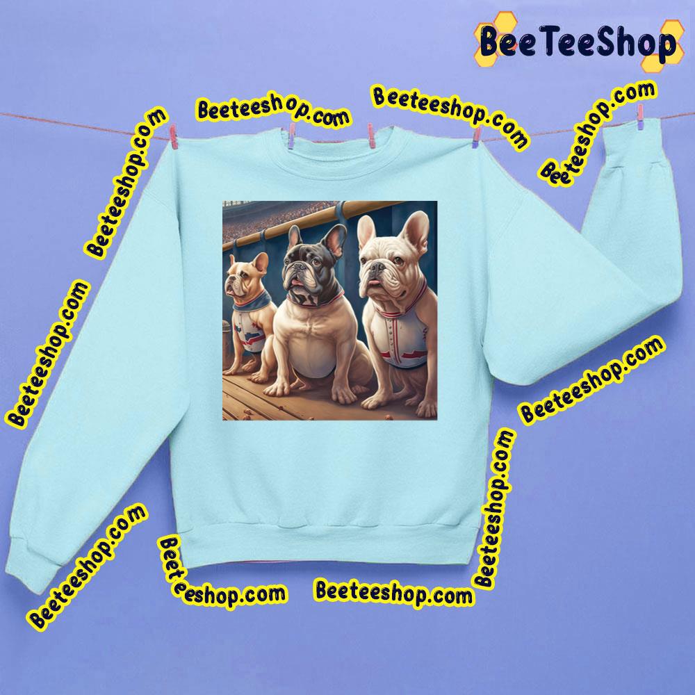 French Bulldogs At The Baseball Stadium Fanart Trending Unisex Sweatshirt French Bulldogs At The Baseball Stadium Fanart Trending Unisex Sweatshirt