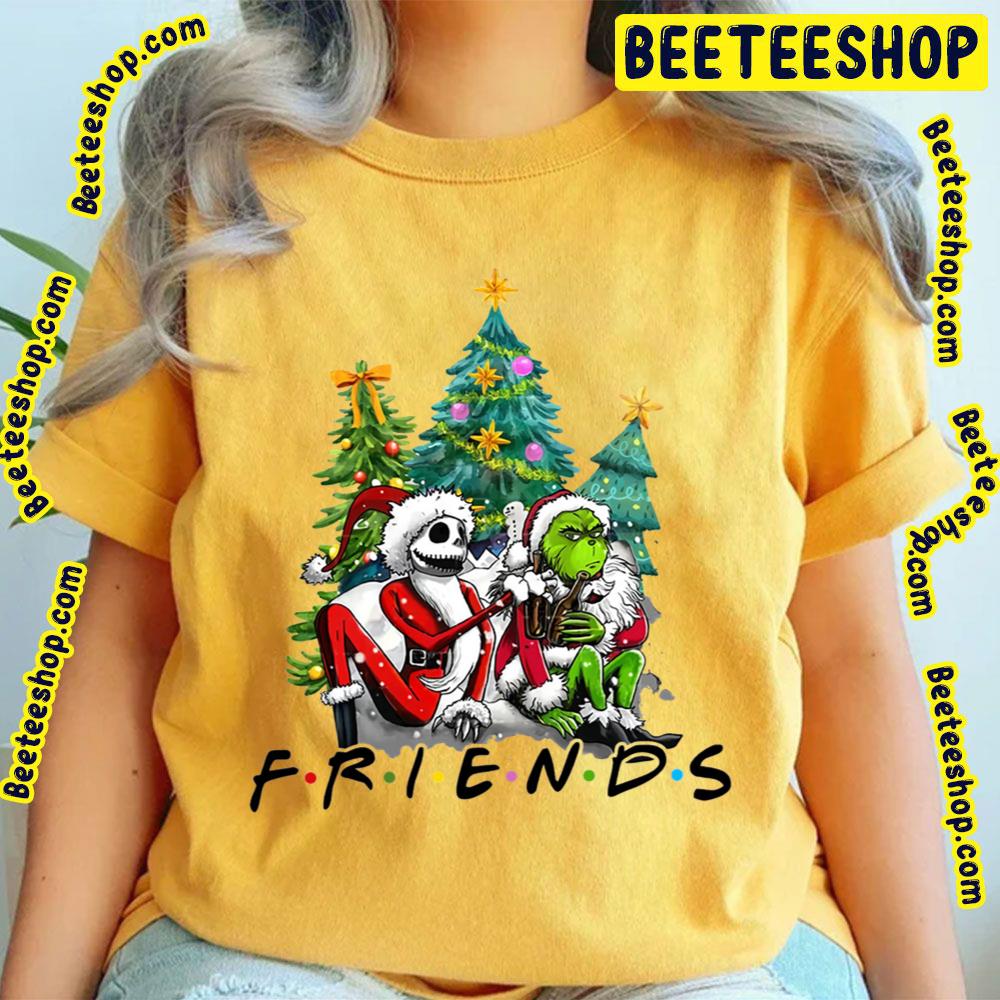 Friends Grinch Jack Skellington Christmas Trees Trending Unisex T-Shirt Friends Grinch Jack Skellington Christmas Trees Trending Unisex T-Shirt