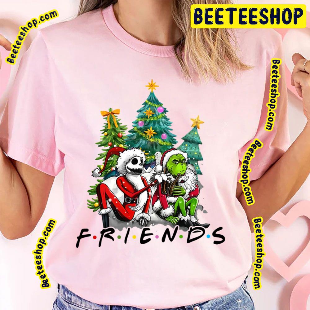 Friends Grinch Jack Skellington Christmas Trees Trending Unisex T-Shirt Friends Grinch Jack Skellington Christmas Trees Trending Unisex T-Shirt