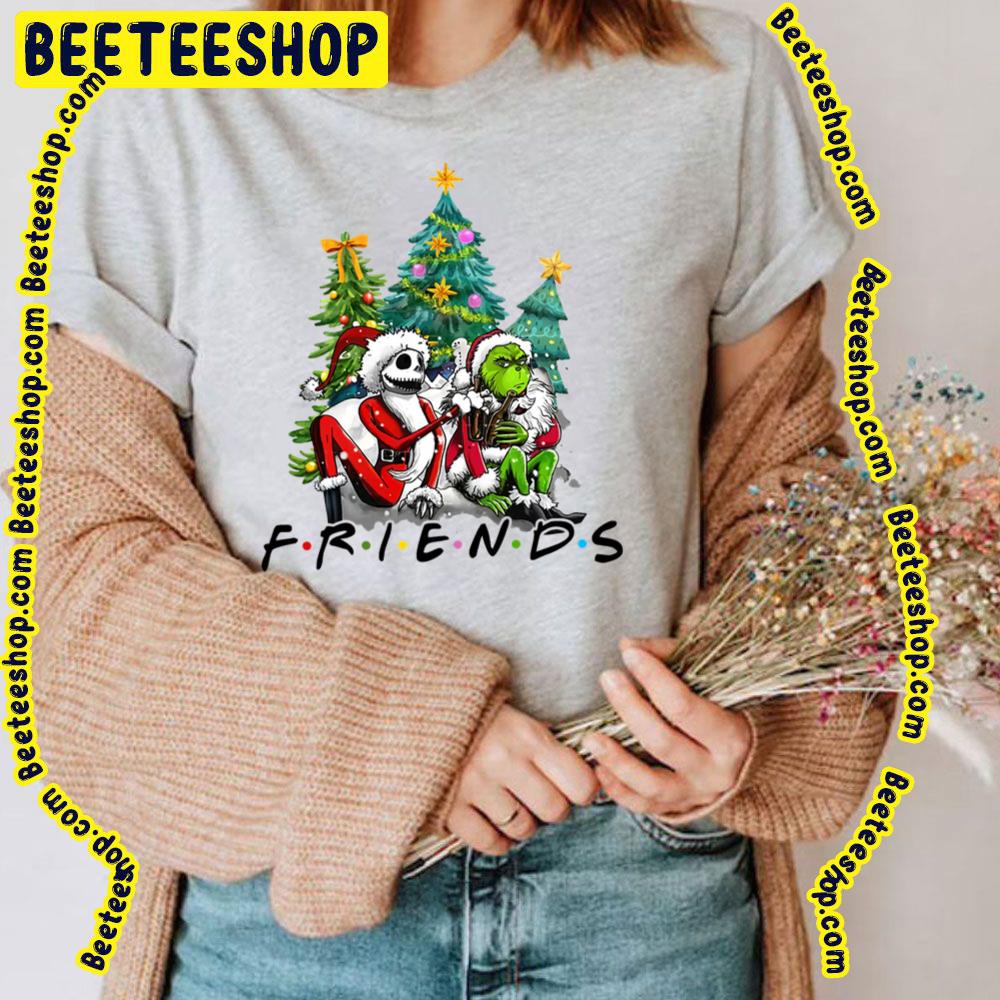 Friends Grinch Jack Skellington Christmas Trees Trending Unisex T-Shirt Friends Grinch Jack Skellington Christmas Trees Trending Unisex T-Shirt