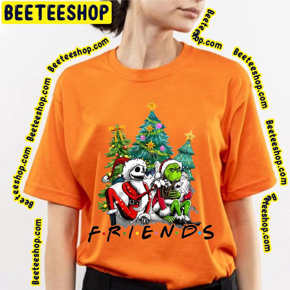 Friends Grinch Jack Skellington Christmas Trees Trending Unisex T-Shirt Friends Grinch Jack Skellington Christmas Trees Trending Unisex T-Shirt