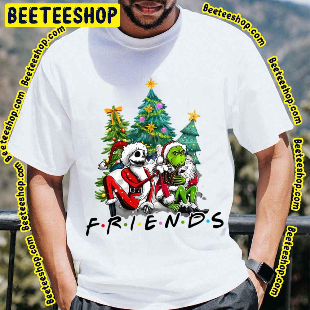 Friends Grinch Jack Skellington Christmas Trees Trending Unisex T-Shirt Friends Grinch Jack Skellington Christmas Trees Trending Unisex T-Shirt