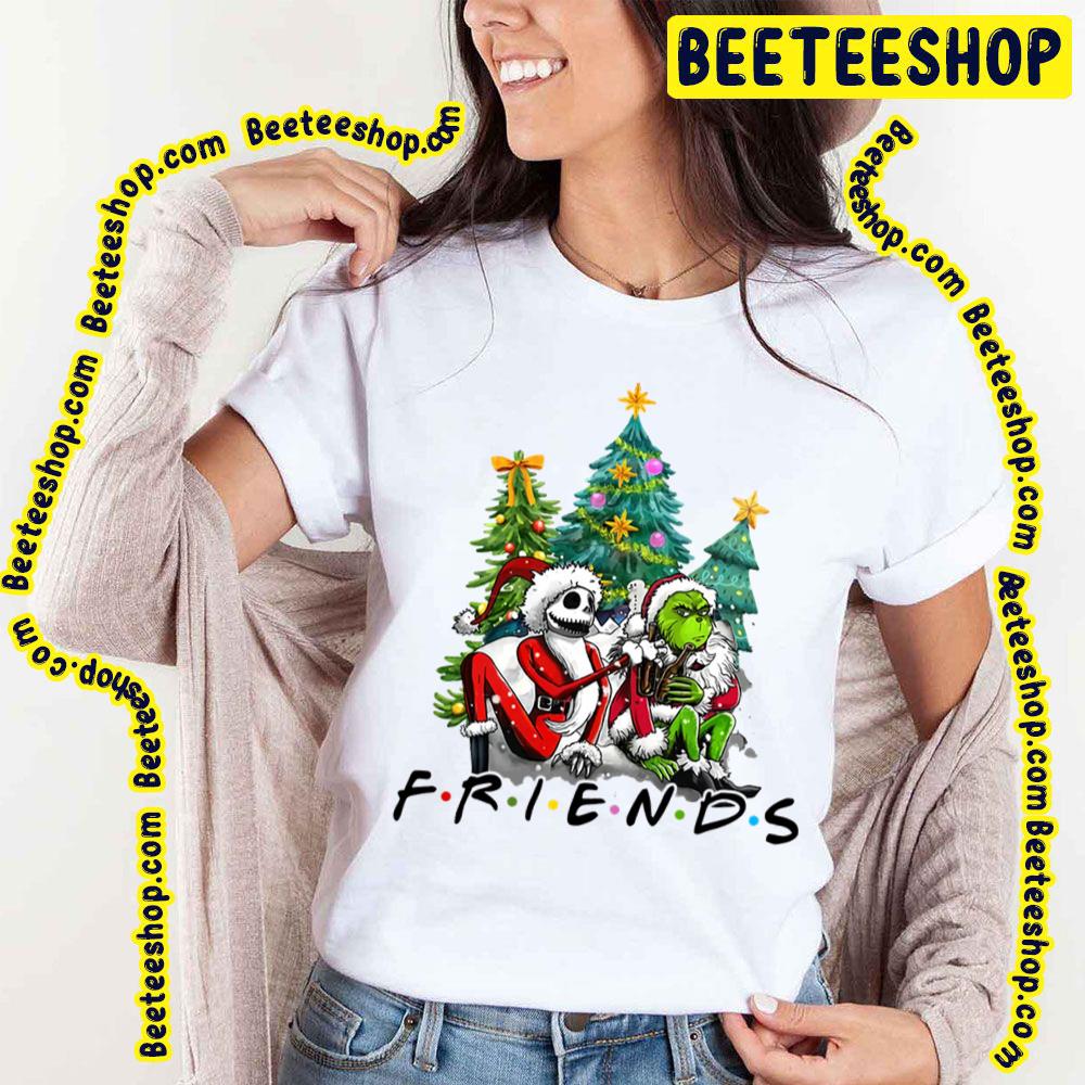 Friends Grinch Jack Skellington Christmas Trees Trending Unisex T-Shirt Friends Grinch Jack Skellington Christmas Trees Trending Unisex T-Shirt