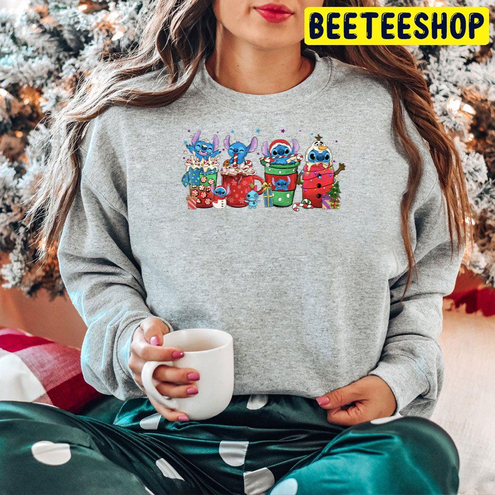 Funny Christmas Stitch Cartoon Trending Unisex Hoodie Funny Christmas Stitch Cartoon Trending Unisex Hoodie