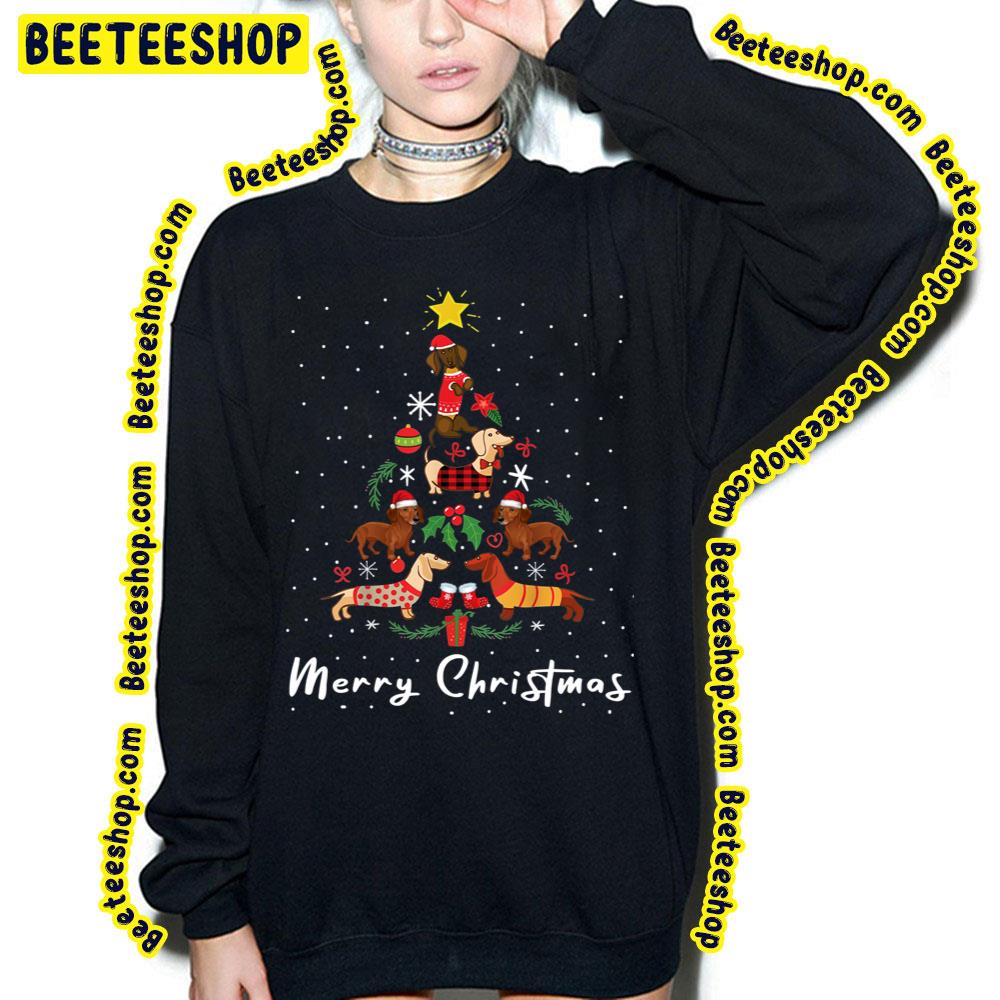 Funny Dachshund Christmas Tree Ornament Decor Dog Lovers Trending Unisex Sweatshirt Funny Dachshund Christmas Tree Ornament Decor Dog Lovers Trending Unisex Sweatshirt