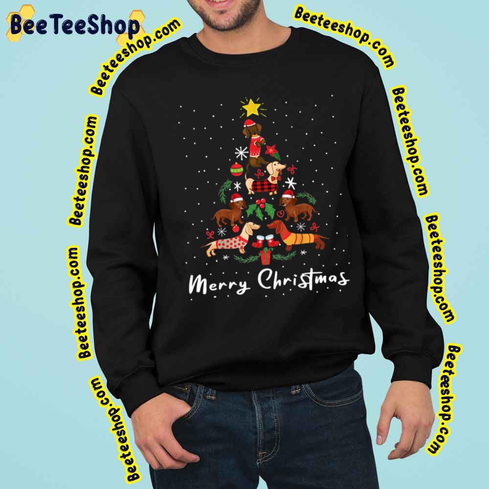 Funny Dachshund Christmas Tree Ornament Decor Dog Lovers Trending Unisex Sweatshirt Funny Dachshund Christmas Tree Ornament Decor Dog Lovers Trending Unisex Sweatshirt