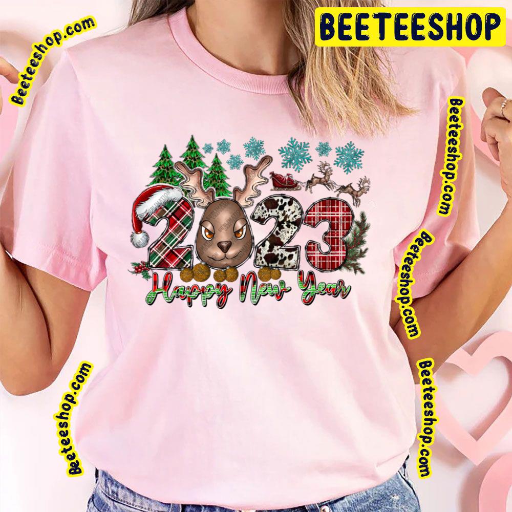 Funny Deer 2023 Happy New Year Trending Unisex T-Shirt Funny Deer 2023 Happy New Year Trending Unisex T-Shirt
