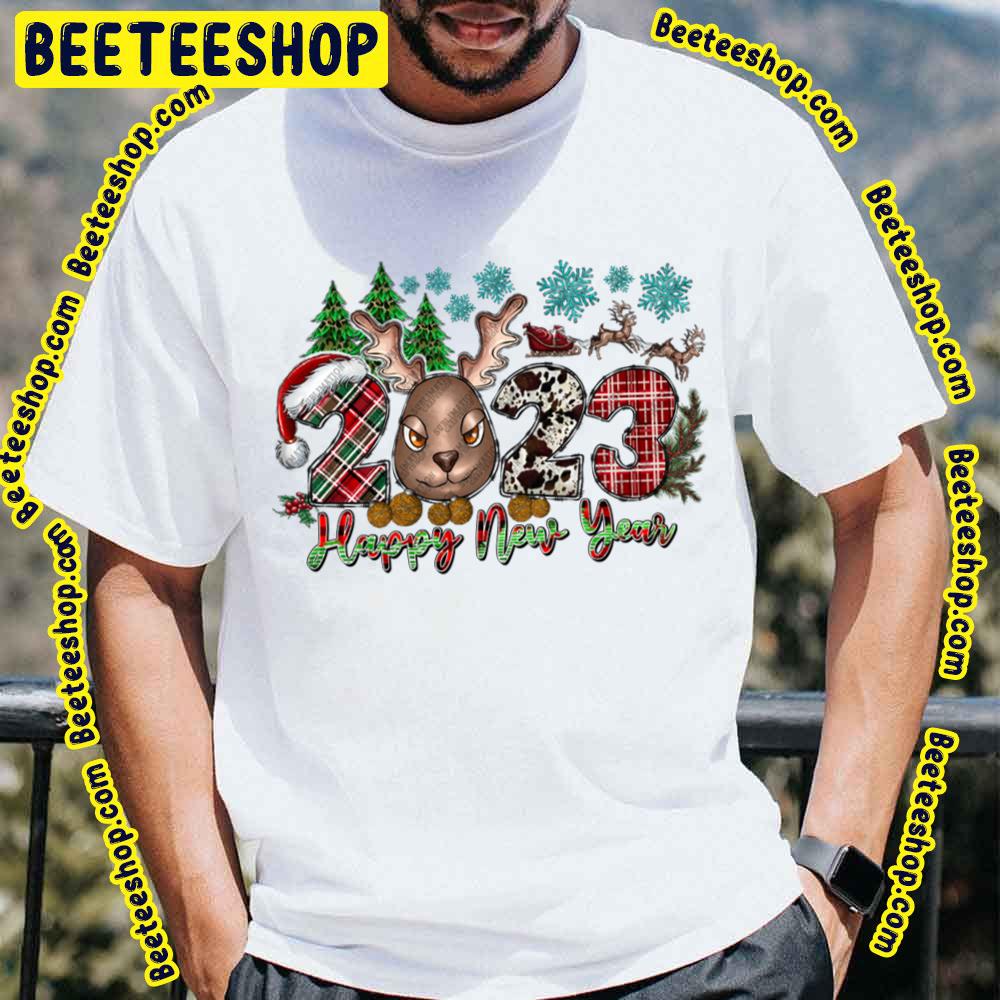 Funny Deer 2023 Happy New Year Trending Unisex T-Shirt Funny Deer 2023 Happy New Year Trending Unisex T-Shirt