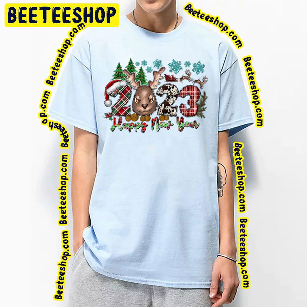 Funny Deer 2023 Happy New Year Trending Unisex T-Shirt Funny Deer 2023 Happy New Year Trending Unisex T-Shirt