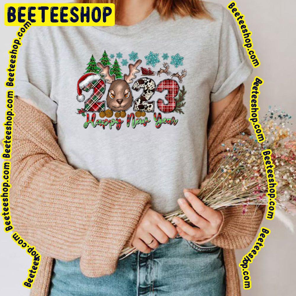 Funny Deer 2023 Happy New Year Trending Unisex T-Shirt Funny Deer 2023 Happy New Year Trending Unisex T-Shirt