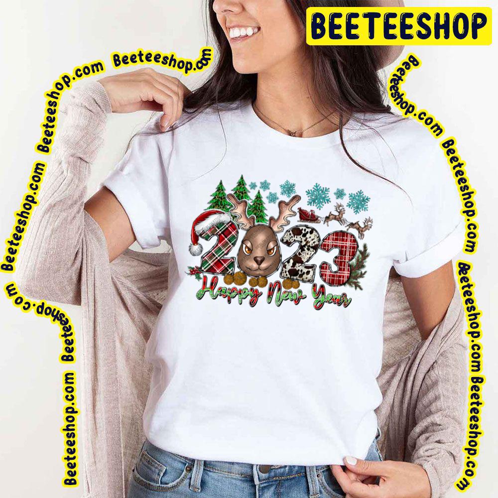 Funny Deer 2023 Happy New Year Trending Unisex T-Shirt Funny Deer 2023 Happy New Year Trending Unisex T-Shirt
