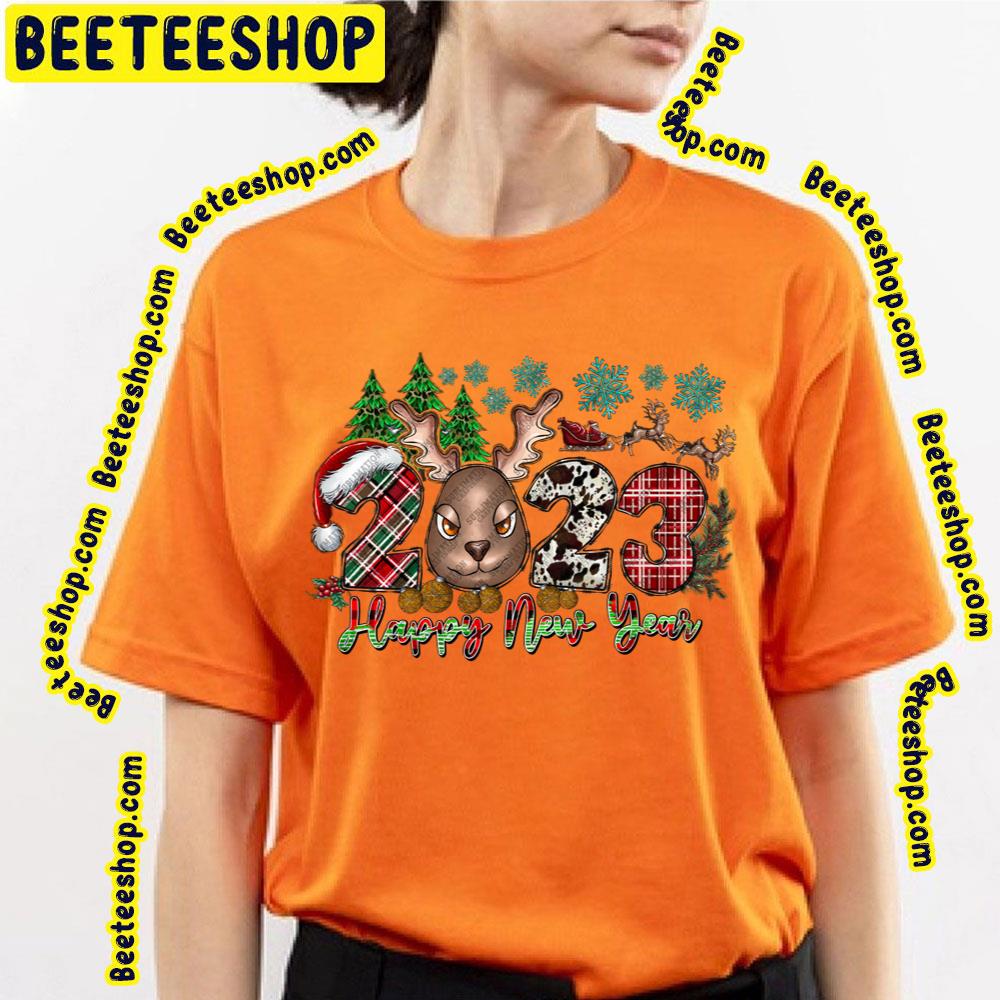 Funny Deer 2023 Happy New Year Trending Unisex T-Shirt Funny Deer 2023 Happy New Year Trending Unisex T-Shirt