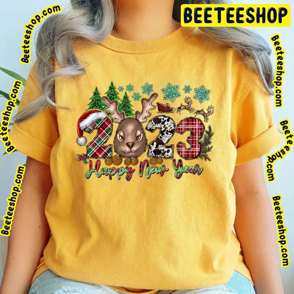 Funny Deer 2023 Happy New Year Trending Unisex T-Shirt Funny Deer 2023 Happy New Year Trending Unisex T-Shirt