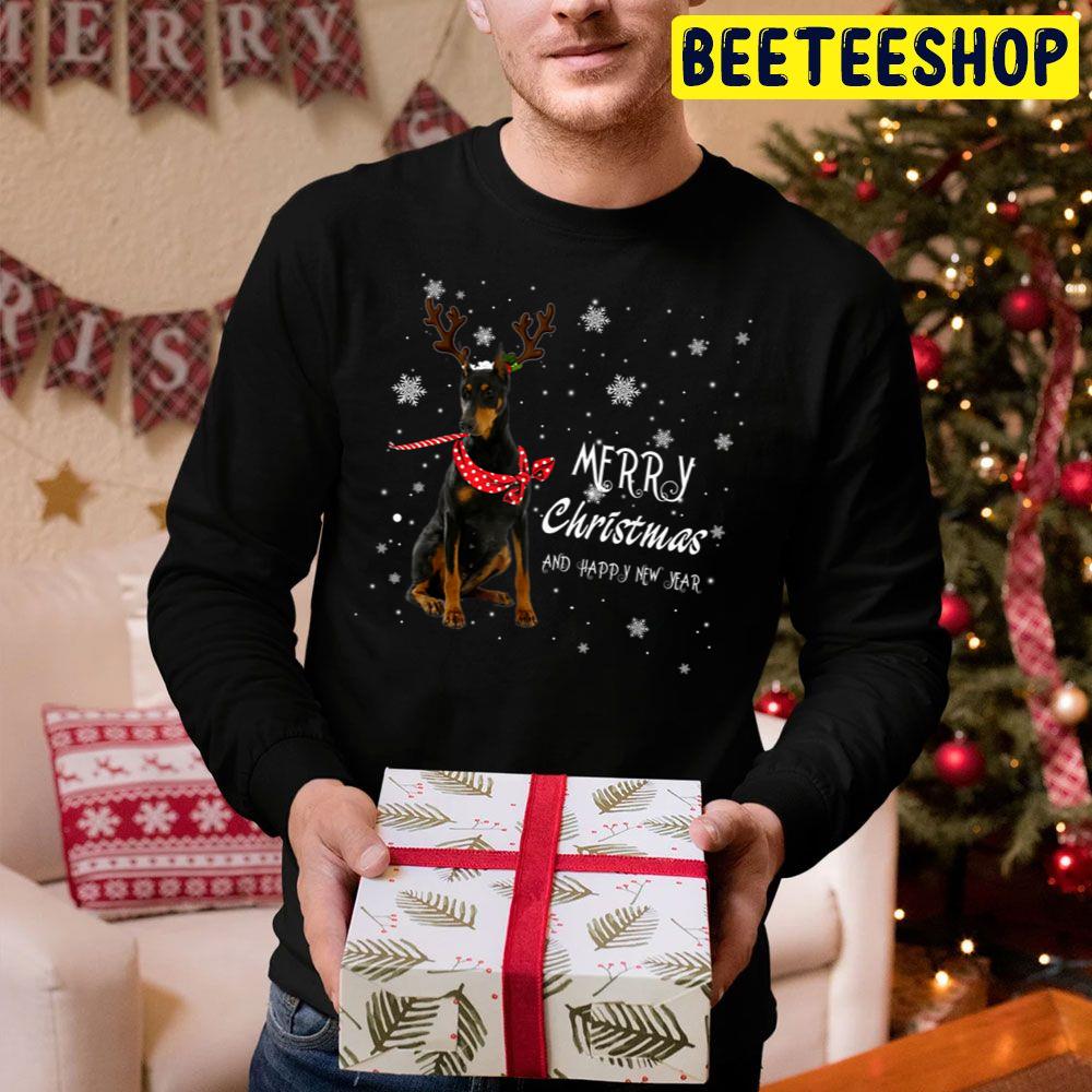Funny Doberman Christmas Reindeer Christmas Lights Pajama Trending Unisex Hoodie Funny Doberman Christmas Reindeer Christmas Lights Pajama Trending Unisex Hoodie