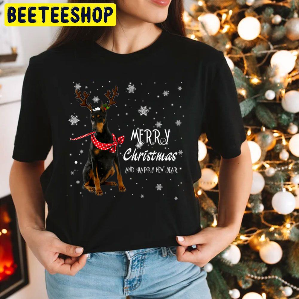 Funny Doberman Christmas Reindeer Christmas Lights Pajama Trending Unisex Hoodie Funny Doberman Christmas Reindeer Christmas Lights Pajama Trending Unisex Hoodie