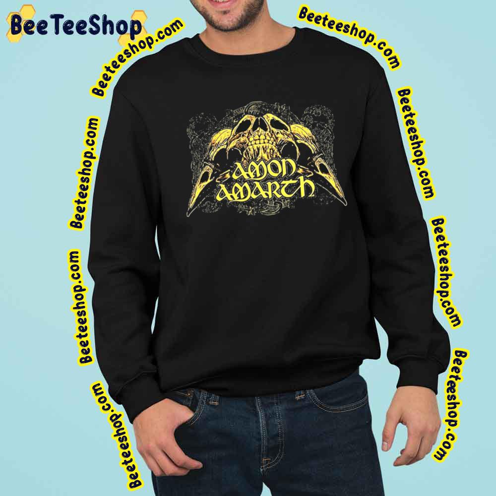 Gold Amon Amarth Skull King Graphic Trending Unisex Sweatshirt Gold Amon Amarth Skull King Graphic Trending Unisex Sweatshirt