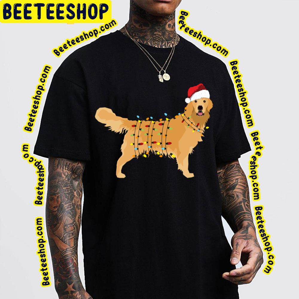 Golden Retriever Holiday Christmas Light Led Fairy Trending Unisex Sweatshirt Golden Retriever Holiday Christmas Light Led Fairy Trending Unisex Sweatshirt