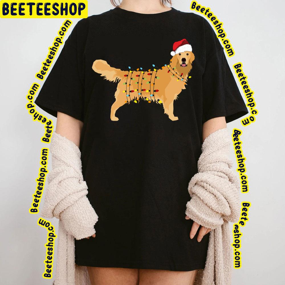 Golden Retriever Holiday Christmas Light Led Fairy Trending Unisex Sweatshirt Golden Retriever Holiday Christmas Light Led Fairy Trending Unisex Sweatshirt