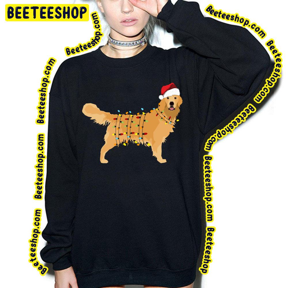 Golden Retriever Holiday Christmas Light Led Fairy Trending Unisex Sweatshirt Golden Retriever Holiday Christmas Light Led Fairy Trending Unisex Sweatshirt