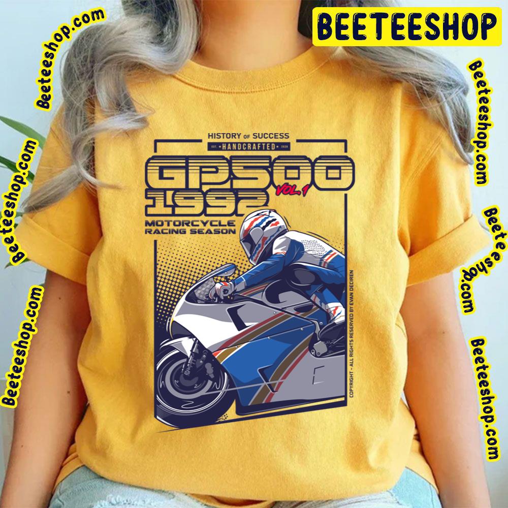 Gp500 Poster Motorcycles Racing Season Vintage Art Trending Unisex T-Shirt Gp500 Poster Motorcycles Racing Season Vintage Art Trending Unisex T-Shirt