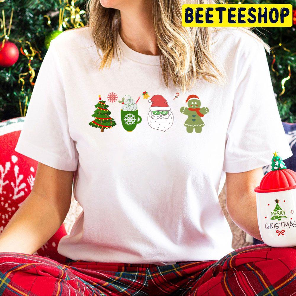 Green Art Santa Claus Doodles Christmas Trending Unisex Hoodie Green Art Santa Claus Doodles Christmas Trending Unisex Hoodie