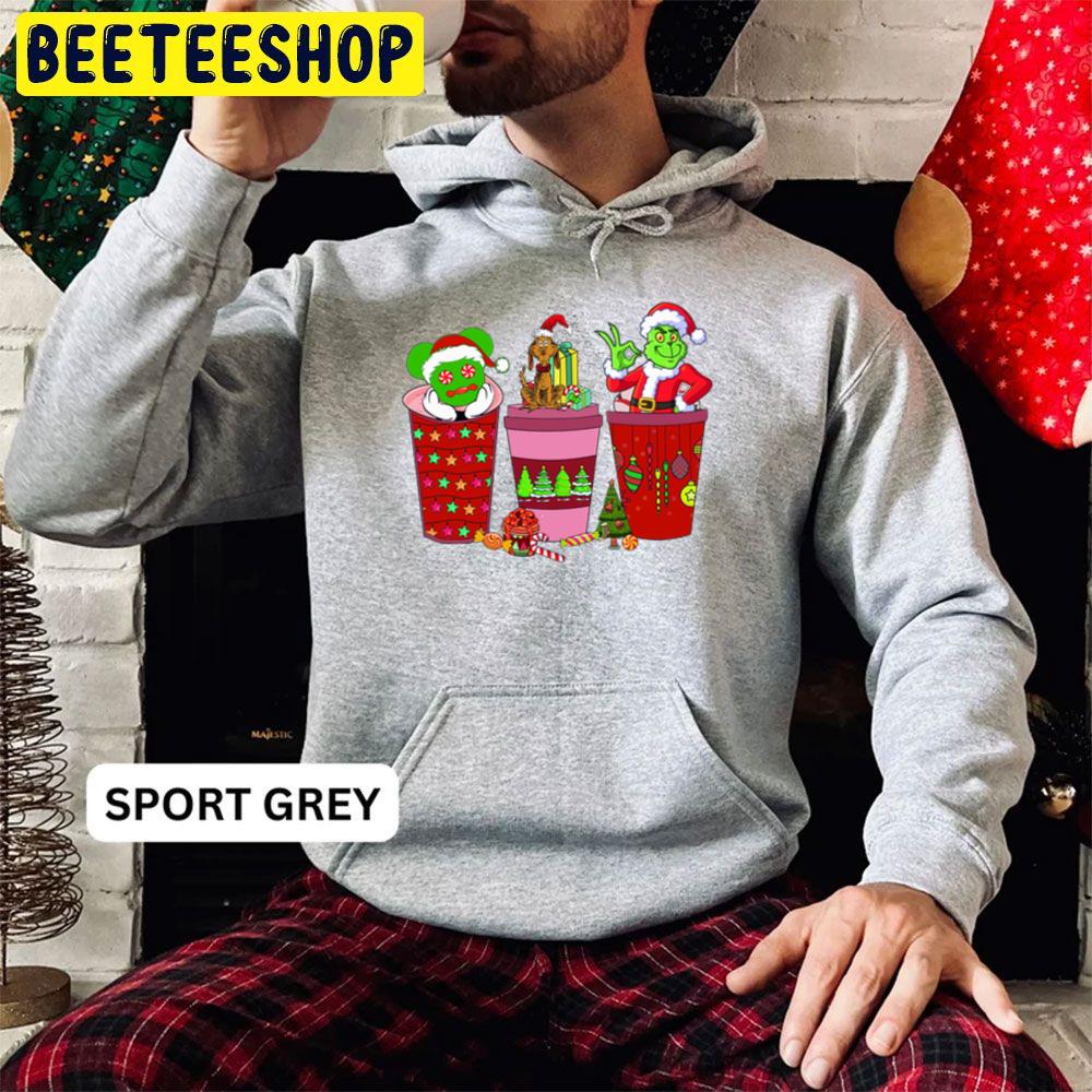 Grinch And Max Dog Coffee Drink Christmas Trending Unisex Hoodie Grinch And Max Dog Coffee Drink Christmas Trending Unisex Hoodie