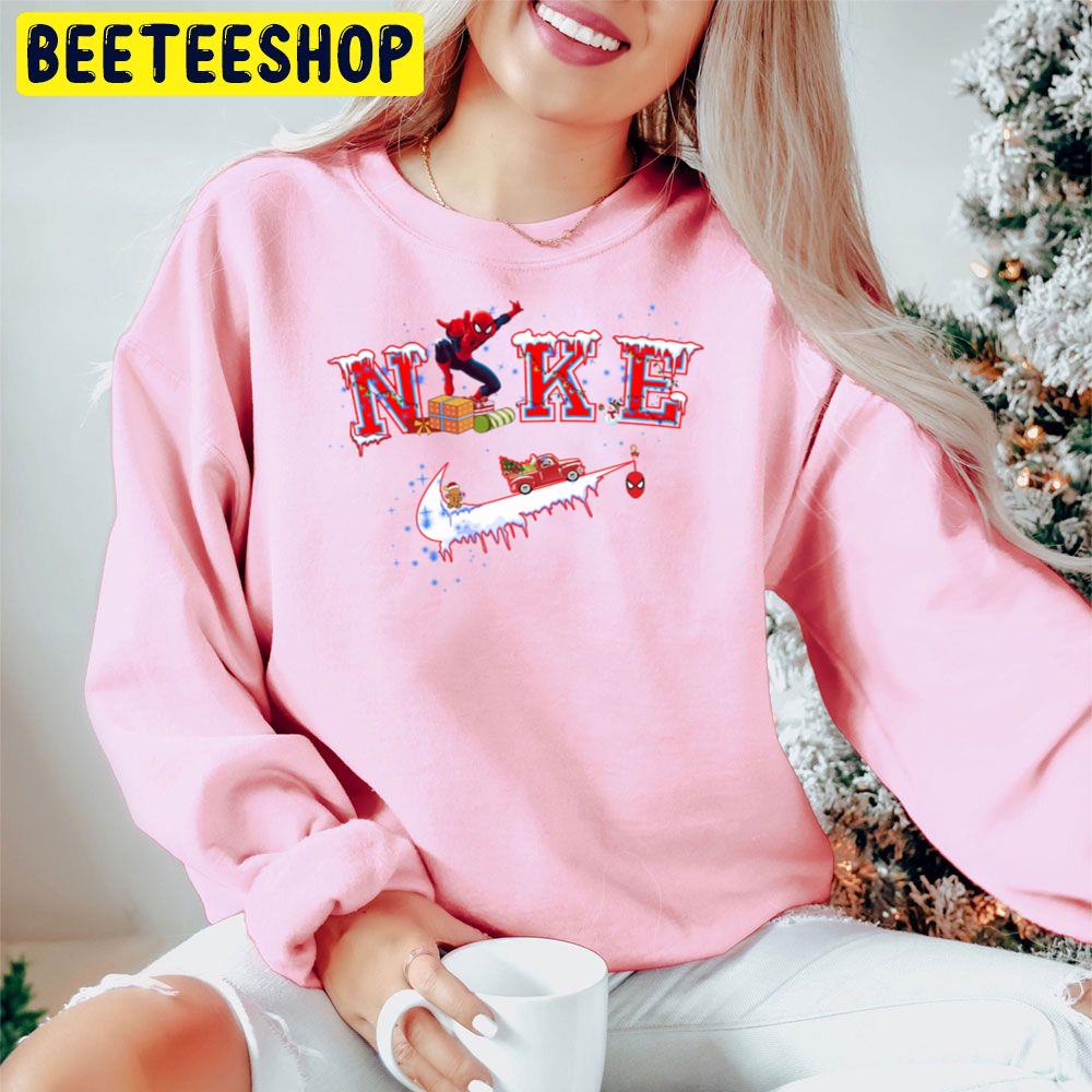 Happy Christmas Avengers Superhero Coffee Marvel Nike Logo Spider Man Trending Unisex Hoodie Happy Christmas Avengers Superhero Coffee Marvel Nike Logo Spider Man Trending Unisex Hoodie