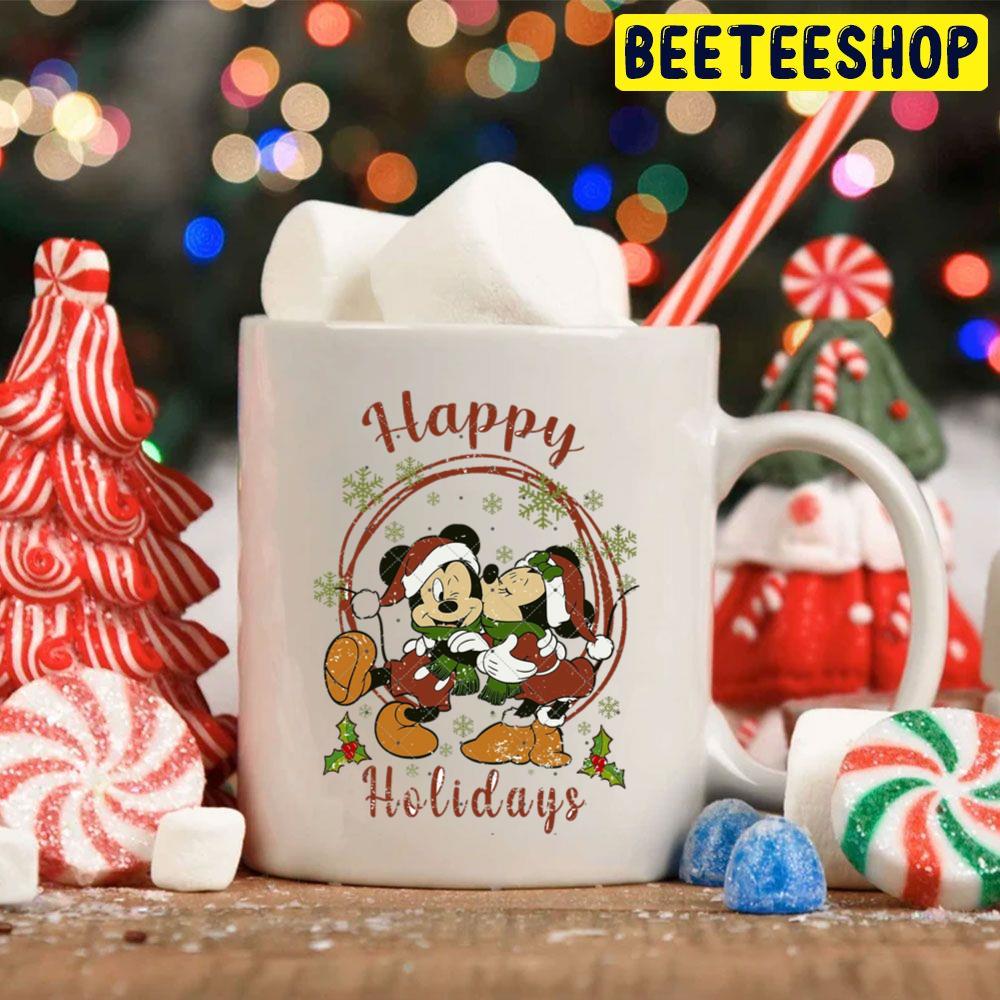 Happy Holidays Mickey Kiss Minnie Christmas Trending Unisex Hoodie Happy Holidays Mickey Kiss Minnie Christmas Trending Unisex Hoodie