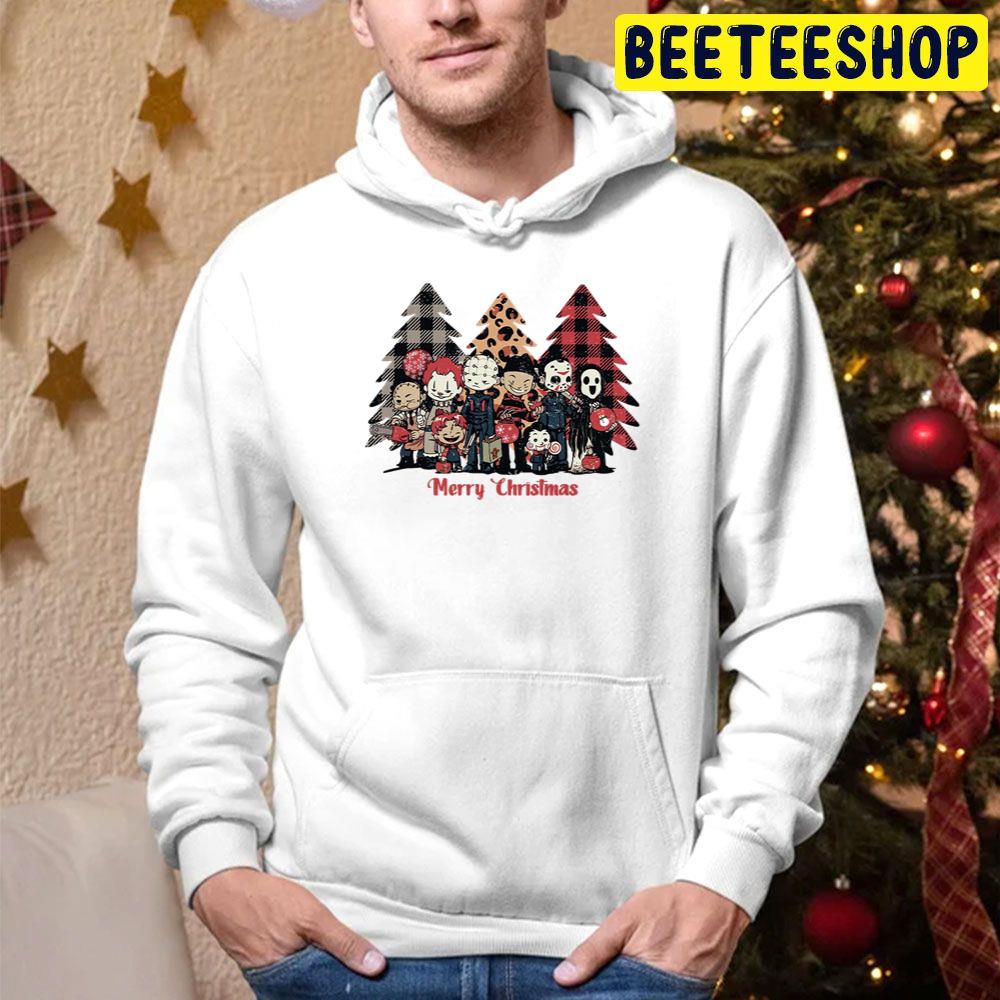 Horror Movie Chibi Christmas Trees Trending Unisex Hoodie Horror Movie Chibi Christmas Trees Trending Unisex Hoodie