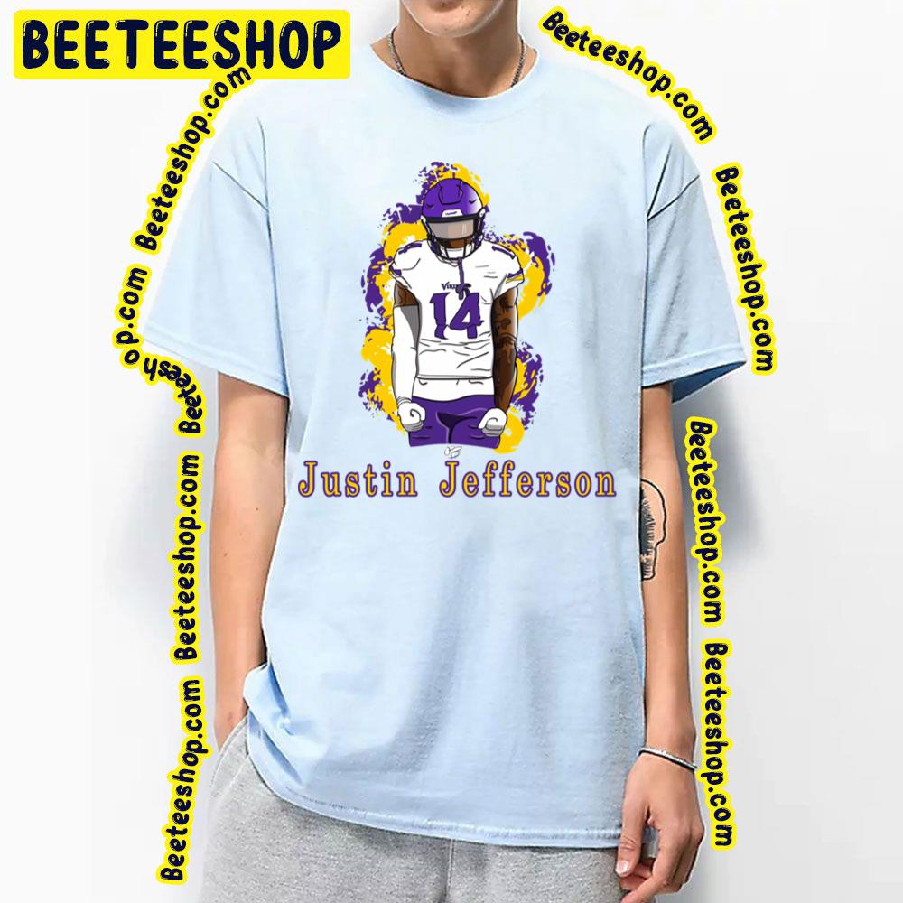 Idea For Justin Justin Jefferson Painting Art Football Trending Unisex T-Shirt Idea For Justin Justin Jefferson Painting Art Football Trending Unisex T-Shirt