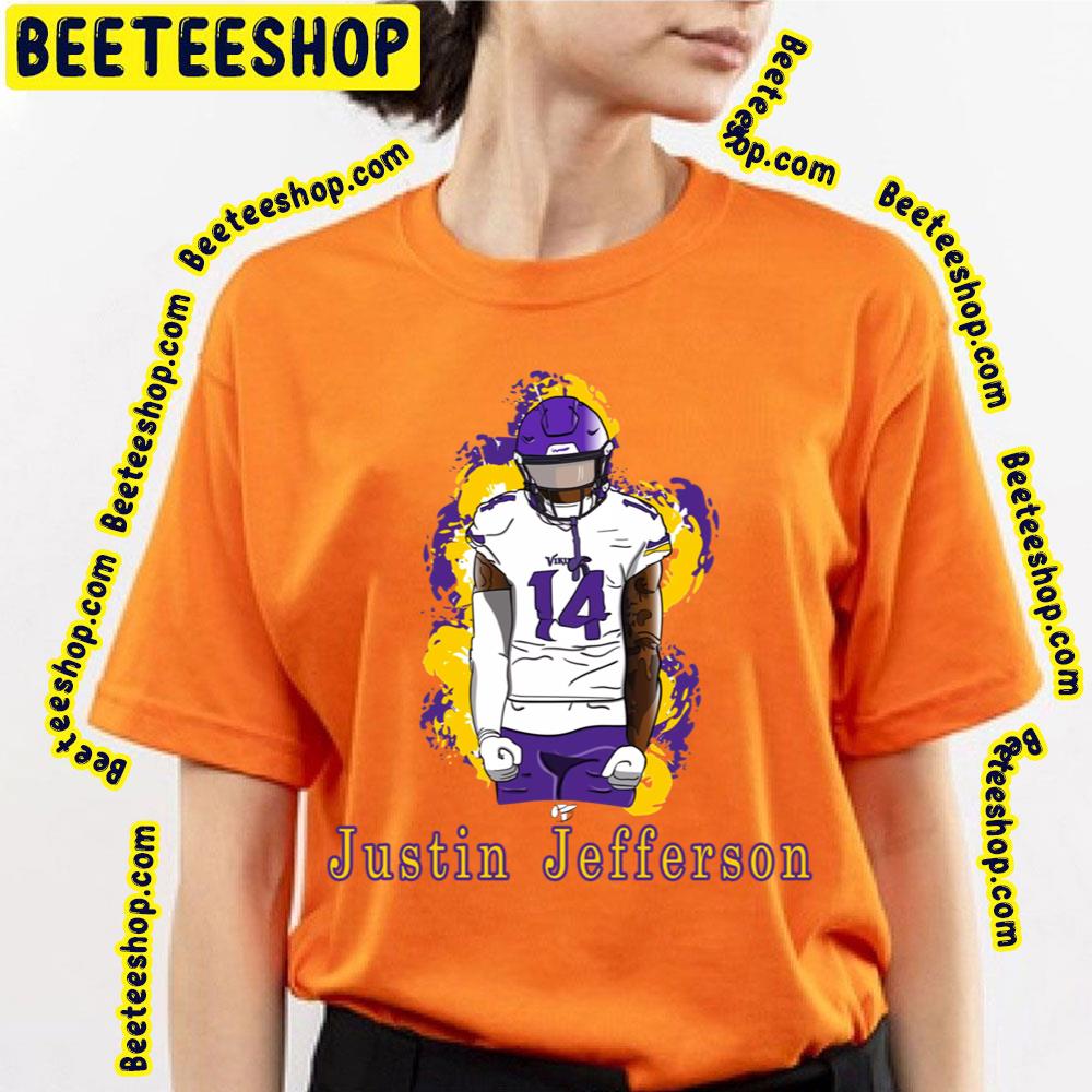Idea For Justin Justin Jefferson Painting Art Football Trending Unisex T-Shirt Idea For Justin Justin Jefferson Painting Art Football Trending Unisex T-Shirt